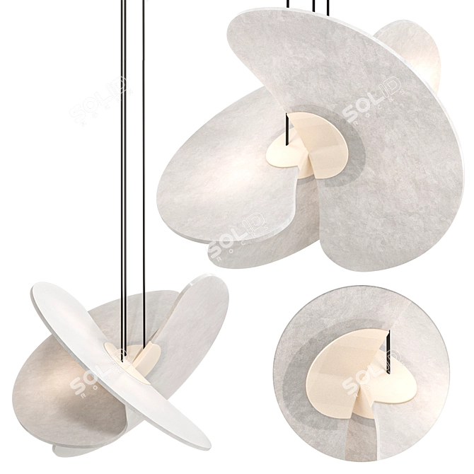 Sleek Levante Chandelier | Modern Lighting 3D model image 1