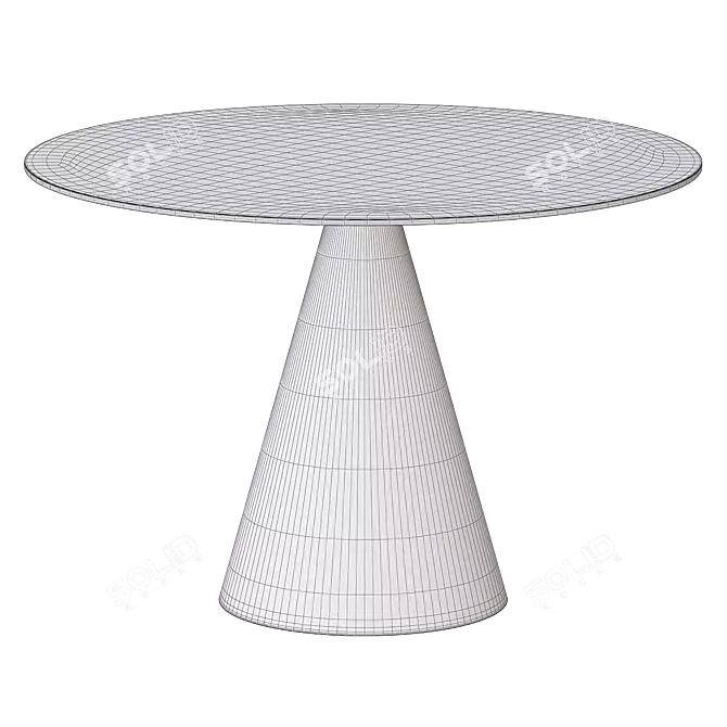 Modern Circular Dining Table Polys: 9096 3D model image 3