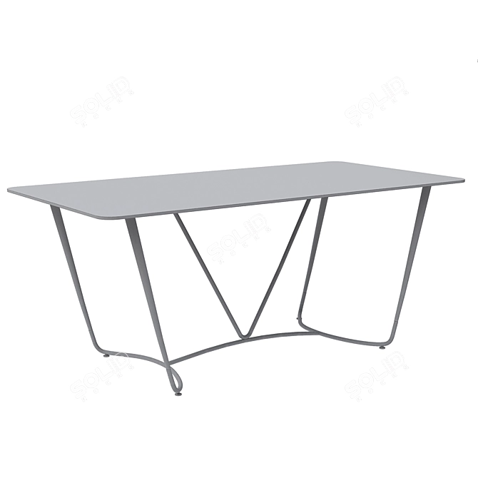 Modern Transparent Dining Table 1800mm 3D model image 3