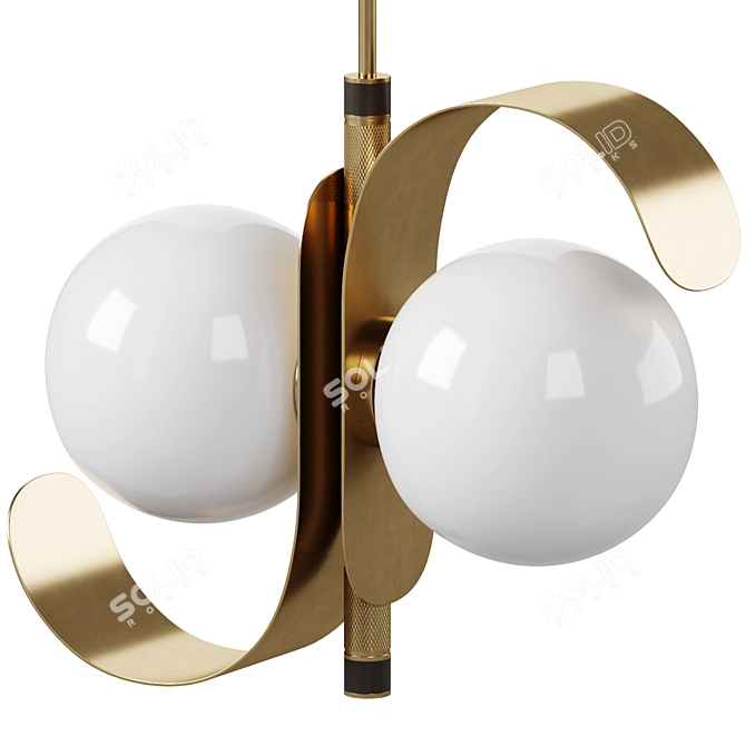 Sleek Palm Springs Ceiling Lamp 3D model image 1