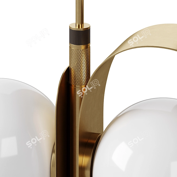 Sleek Palm Springs Ceiling Lamp 3D model image 4