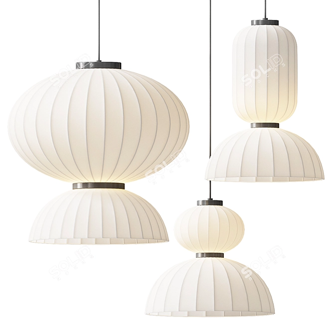 Elegant Munari Pendant Light 3D model image 1
