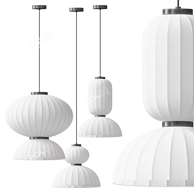 Elegant Munari Pendant Light 3D model image 3