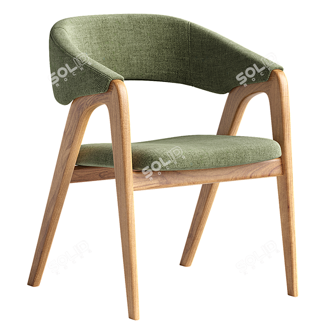 Chic Dining Chair Model - 3Ds Max 2017 3D model image 4