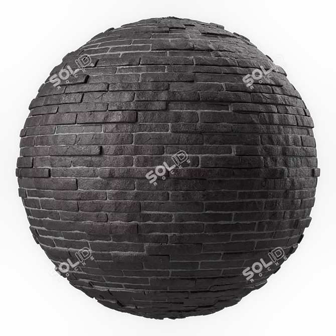 Decorative Slate Stone Wall Texture 3D model image 2