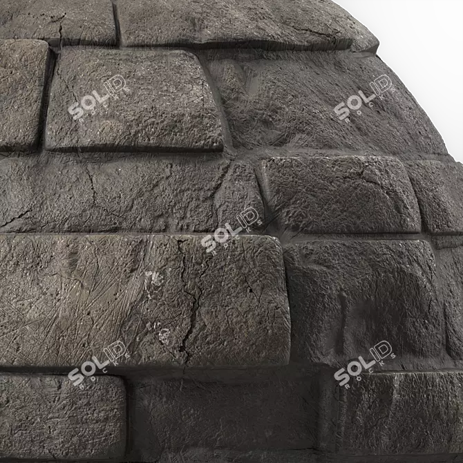 Decorative Slate Stone Wall Texture 3D model image 6