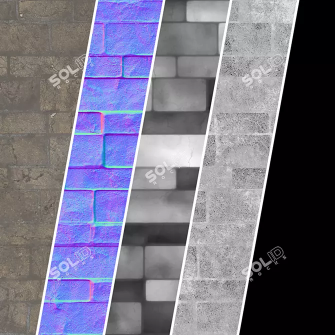 Decorative Slate Stone Wall Texture 3D model image 7