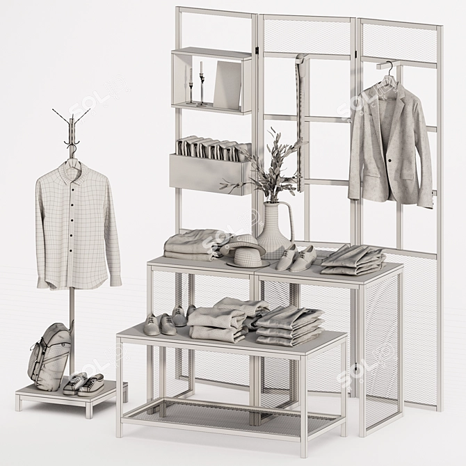 Store Clothing Display Set 3D model image 6