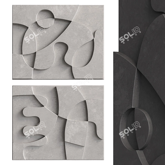 INDICA Relief Art Set 3D model image 2