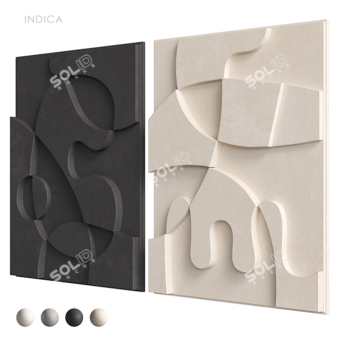 INDICA Relief Art Set 3D model image 3