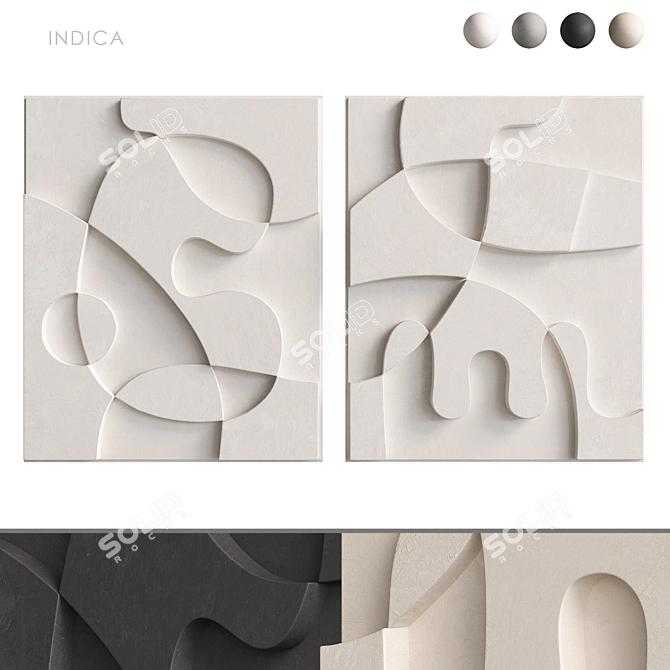 INDICA Relief Art Set 3D model image 5
