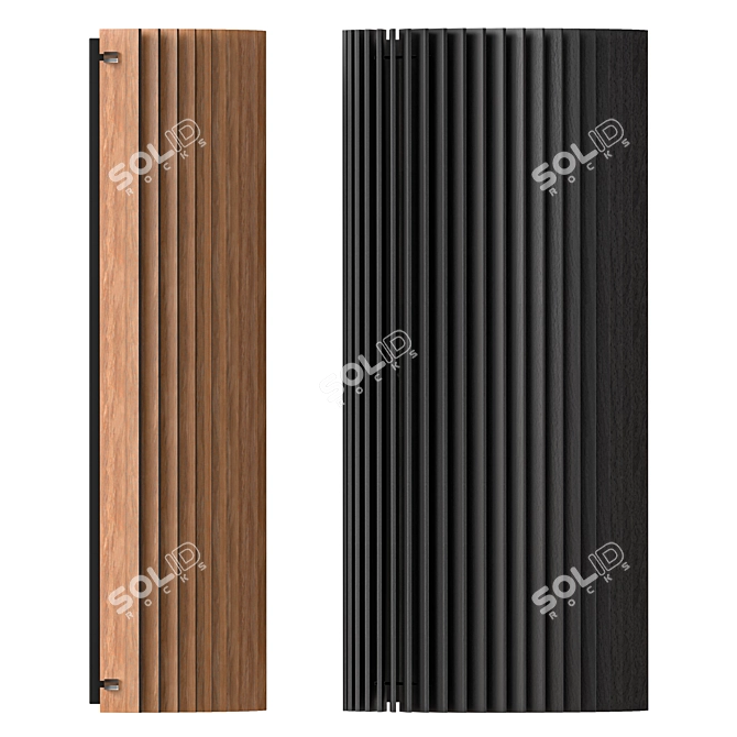 WOODLED ROTOR Wall Lamp Pair 3D model image 3