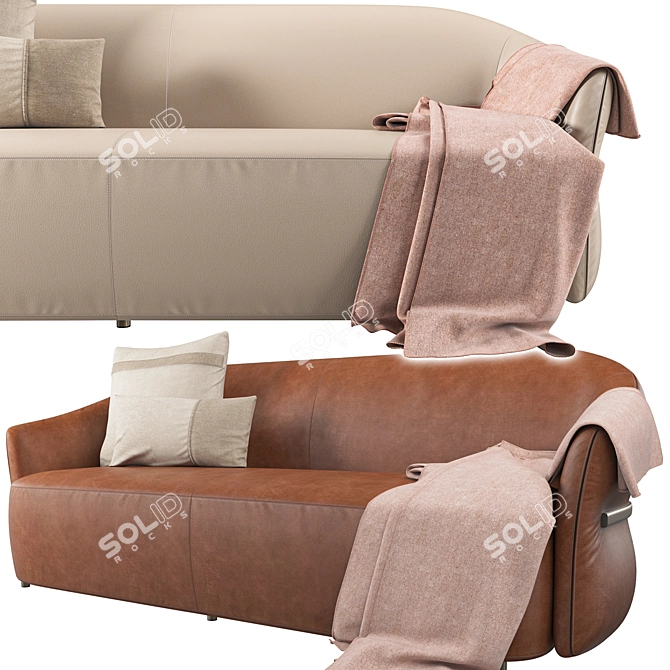 Butterfly Design 3-Seater Sofa 3D model image 2