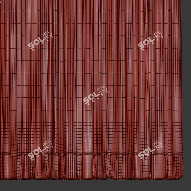 Folded Topology Curtain Set 3D model image 4