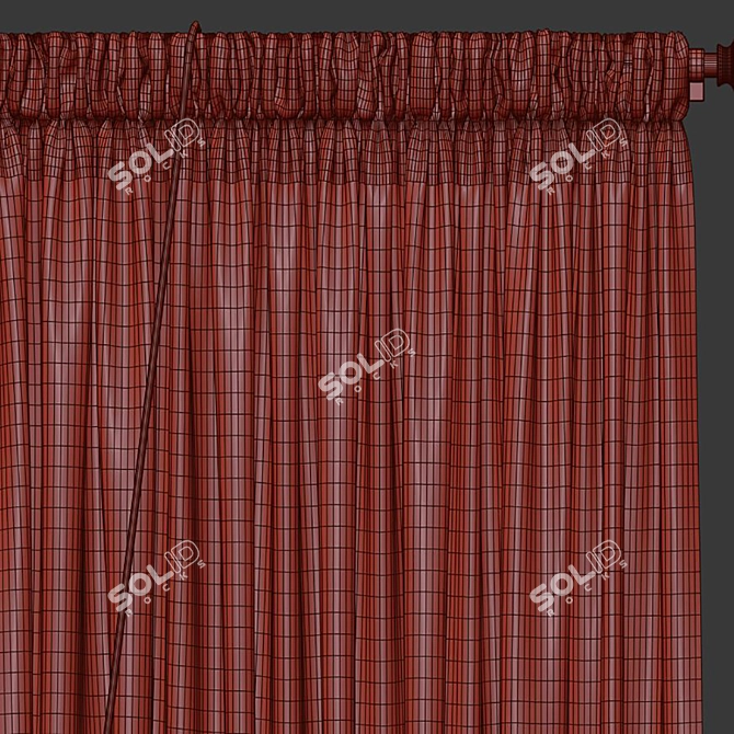 Refined Curtain Design 3D model image 4