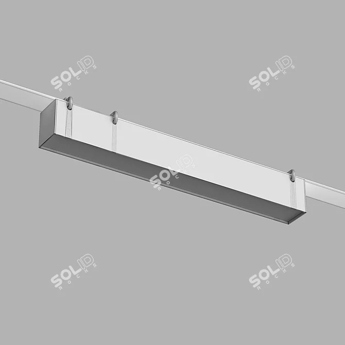 Belty Linear LED Track Light 3D model image 2