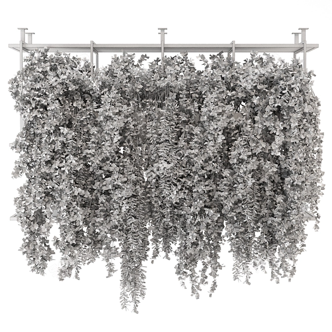 Metal Box Hanging Plants Set 3D model image 3