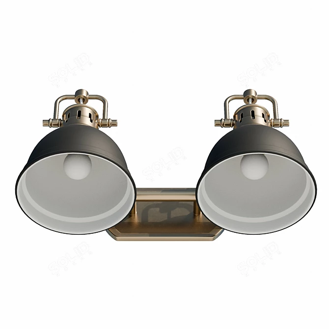 Modern Two-Light Vanity Fixture 3D model image 3