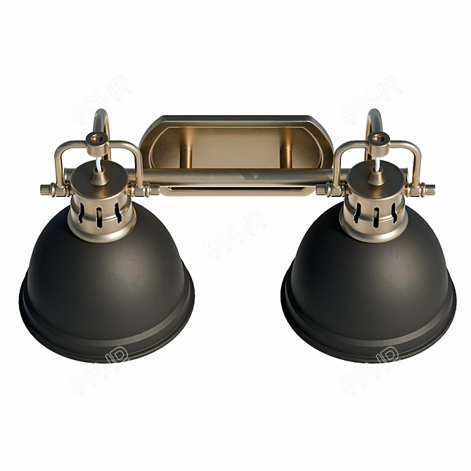 Modern Two-Light Vanity Fixture 3D model image 4