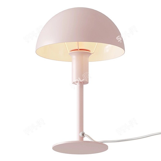 Minimalist Black Metal Table Lamp 3D model image 2