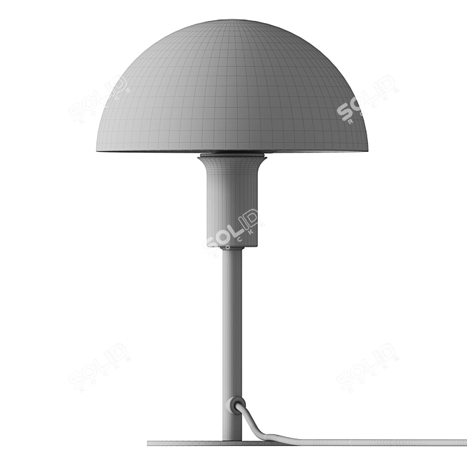 Minimalist Black Metal Table Lamp 3D model image 4