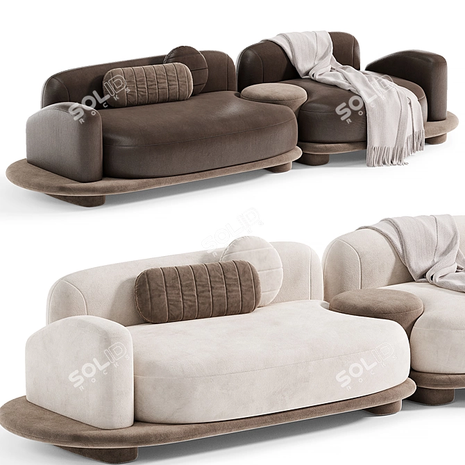 Elegant GRUMETTO Sofa with Corona Render 3D model image 2