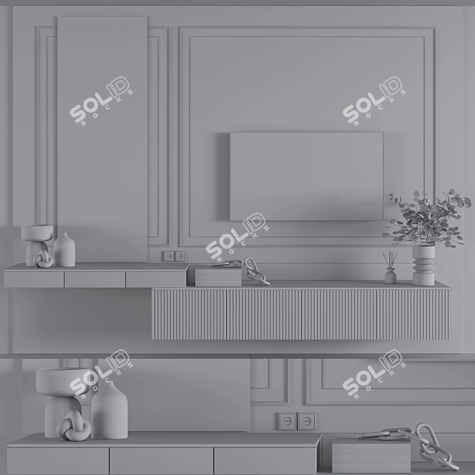 Modern Bedroom Furniture Set 05 3D model image 5