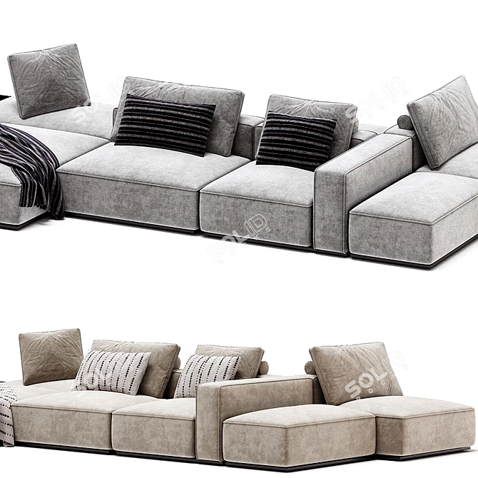 Modern Italian Design Westside Sofa 3D model image 4