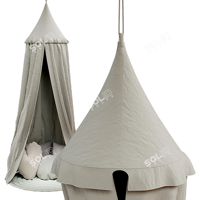 Canopy with Pillows for Kids 3D model image 2