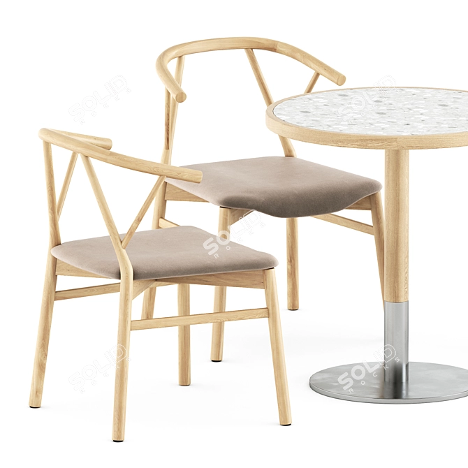 Chic Modern Dining Set by Miniforms 3D model image 3