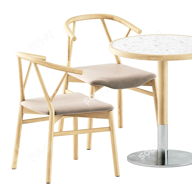 Chic Modern Dining Set by Miniforms 3D model image 7