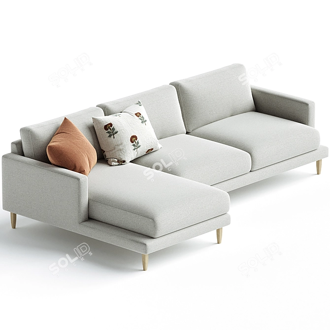 Bolia Veneda Chaise Lounge Sofa 3D model image 2