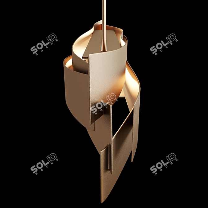 Modern Metal Pendant Light 3D model image 3