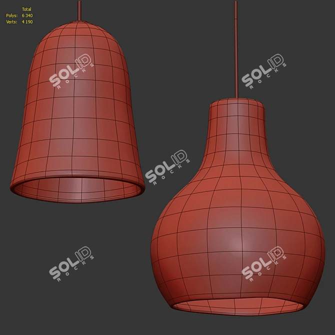Repurposed Cotton Pendant Lights, Watt&Veke 3D model image 12