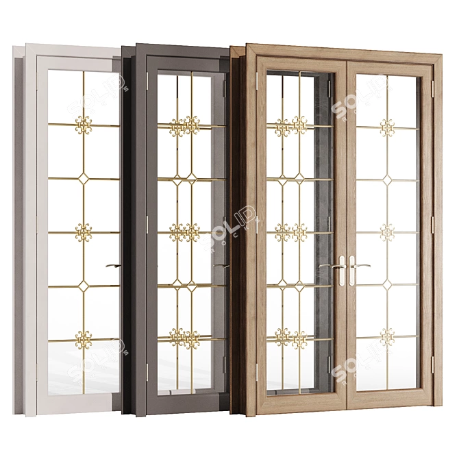 Bifold Interior Doors 3D model image 1