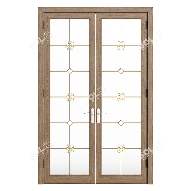 Bifold Interior Doors 3D model image 2