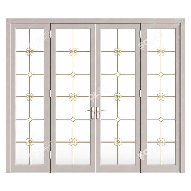 Bifold Interior Doors 3D model image 5