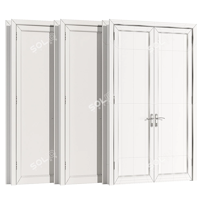 Bifold Interior Doors 3D model image 6