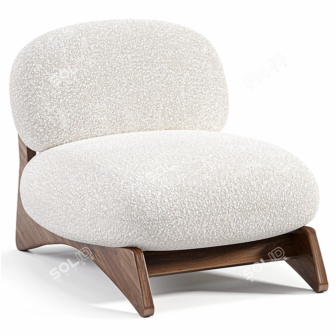 Contemporary MIKO Lounge Chair Art 3D model image 1