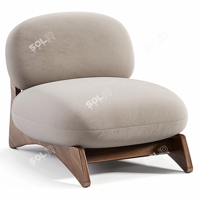 Contemporary MIKO Lounge Chair Art 3D model image 2