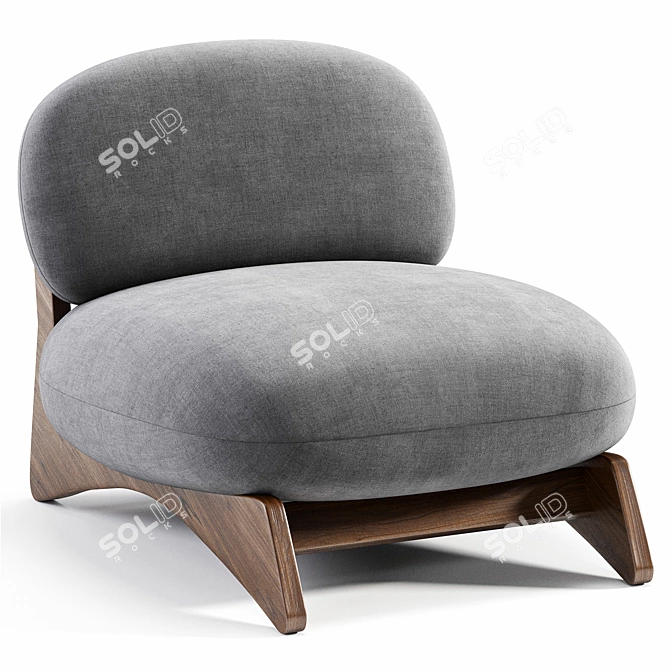 Contemporary MIKO Lounge Chair Art 3D model image 3