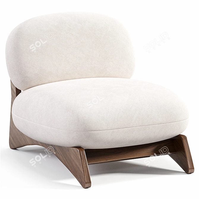 Contemporary MIKO Lounge Chair Art 3D model image 4