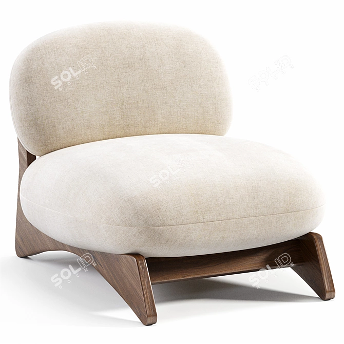 Contemporary MIKO Lounge Chair Art 3D model image 5