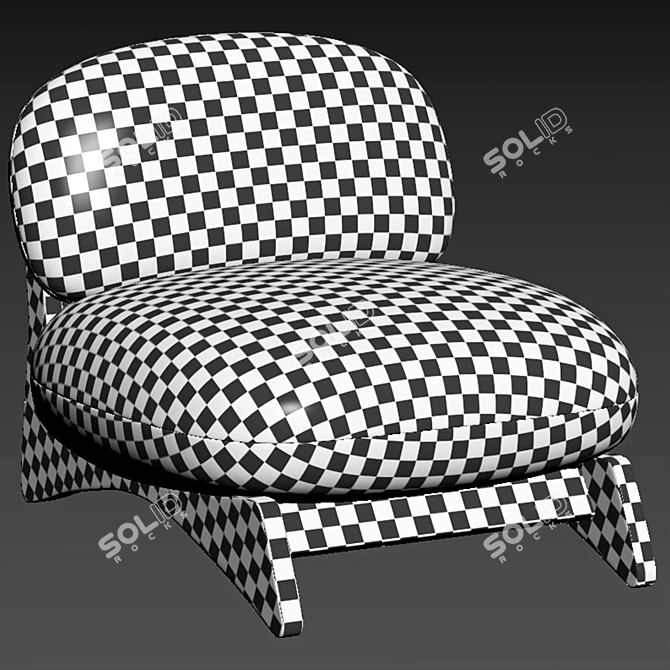 Contemporary MIKO Lounge Chair Art 3D model image 7