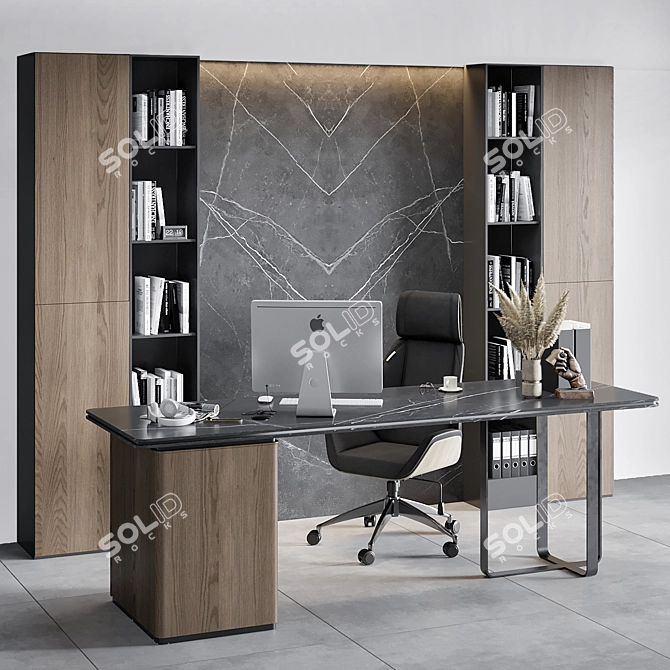 Executive Boss Desk 3D Model 3D model image 1