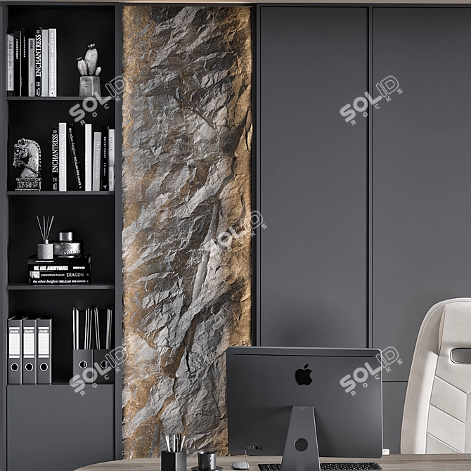 Modern Boss Desk Furniture 3D 3D model image 4