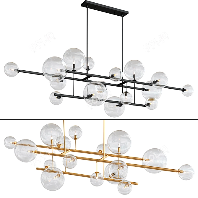 Delilah Linear Chandelier by Avenue Lighting 3D model image 1