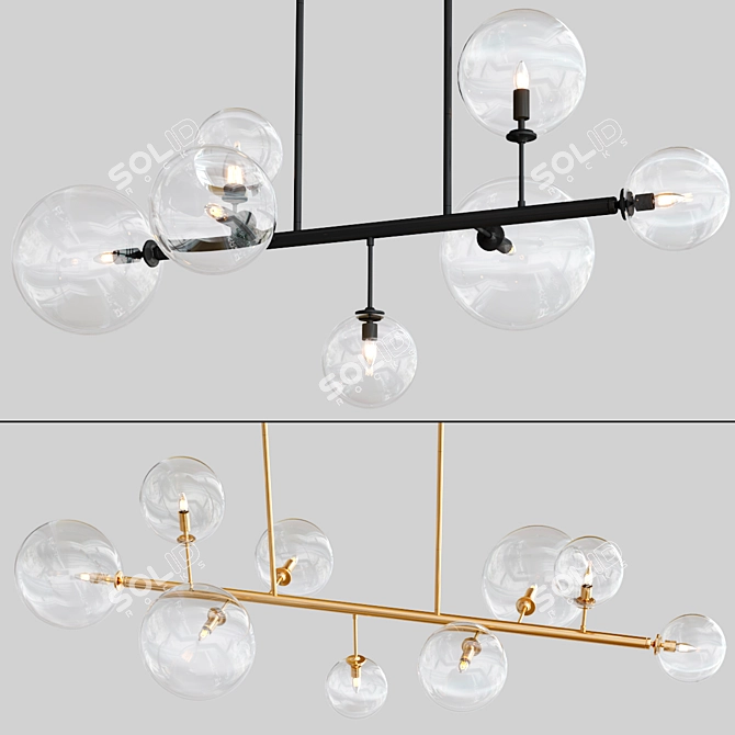 Delilah Linear Chandelier by Avenue Lighting 3D model image 2