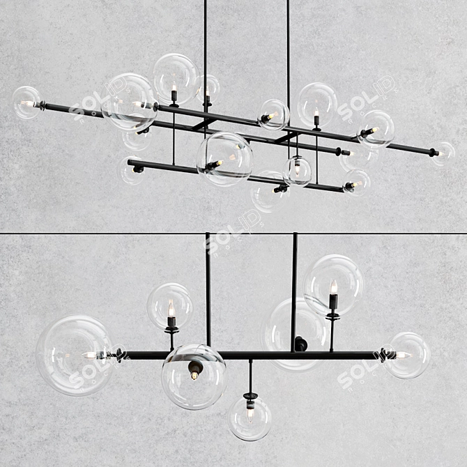 Delilah Linear Chandelier by Avenue Lighting 3D model image 5