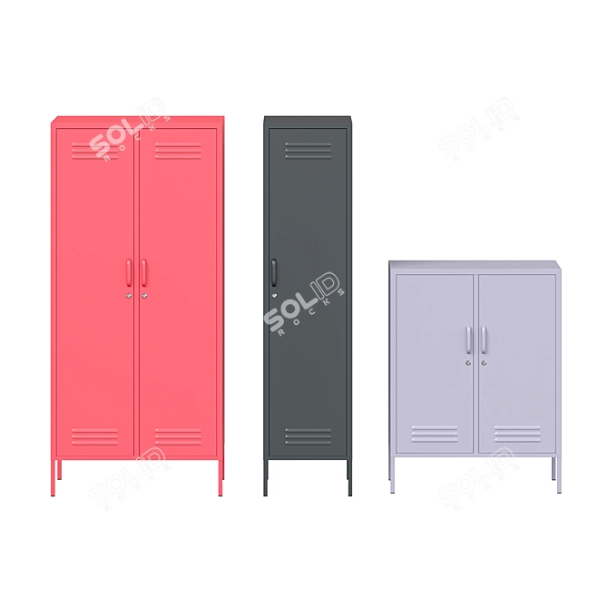 Metal Lockers for Home & Public 3D model image 8